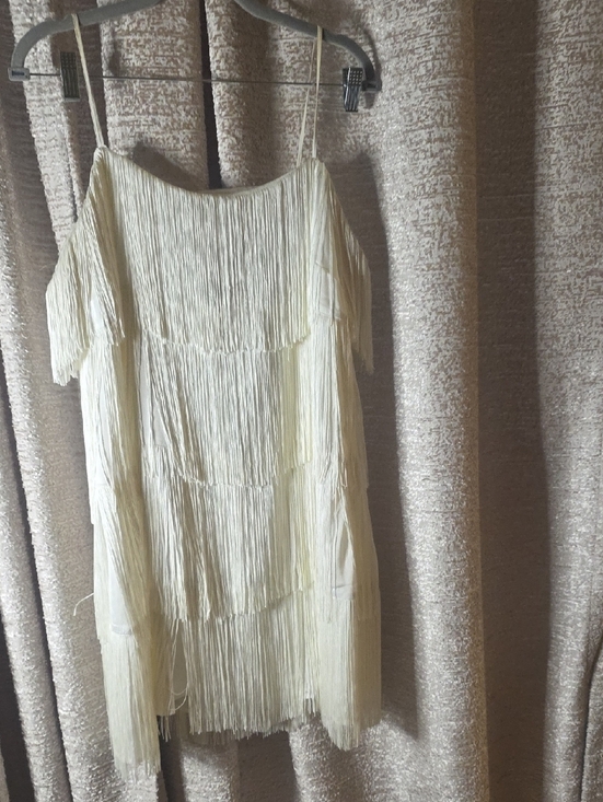 Abercrombie & Fitch Dresses & Skirts - Abercrombie & Fitch Cream Fringe Mini Dress